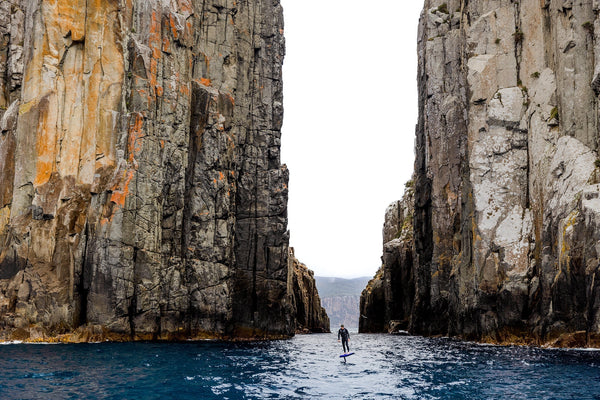 Fliteboarding amidst Tasmania’s untamed beauty